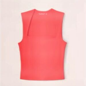 Abercrombie Red Square Neck Portrait Soft A&F Collection Tank Top - M